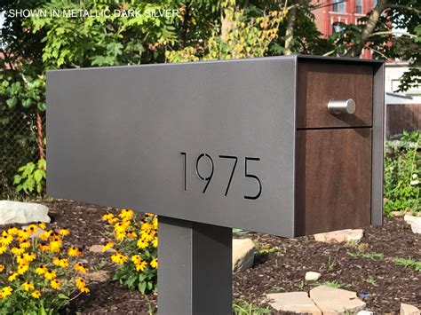 metal box modern|modern metal mailboxes.